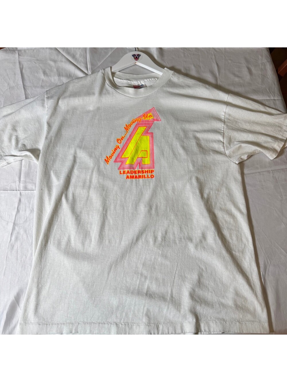 Vintage Hanes Heavyweight 50/50 Leadership Amarillo Moving On Moving Up Tee XL - Picture 3 of 8